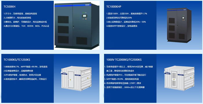 特變電工部分逆變器產(chǎn)品